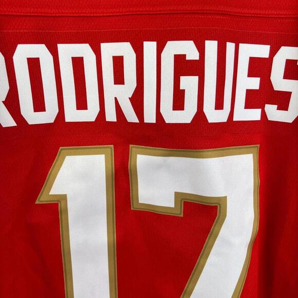 Florida Panthers Evan Rodrigues #17 Fanatics Breakaway NHL Jersey Red Men’s XL - Picture 2 of 9